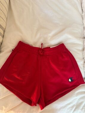 Champion Women's Bright Red Athletic Drawstring Shorts